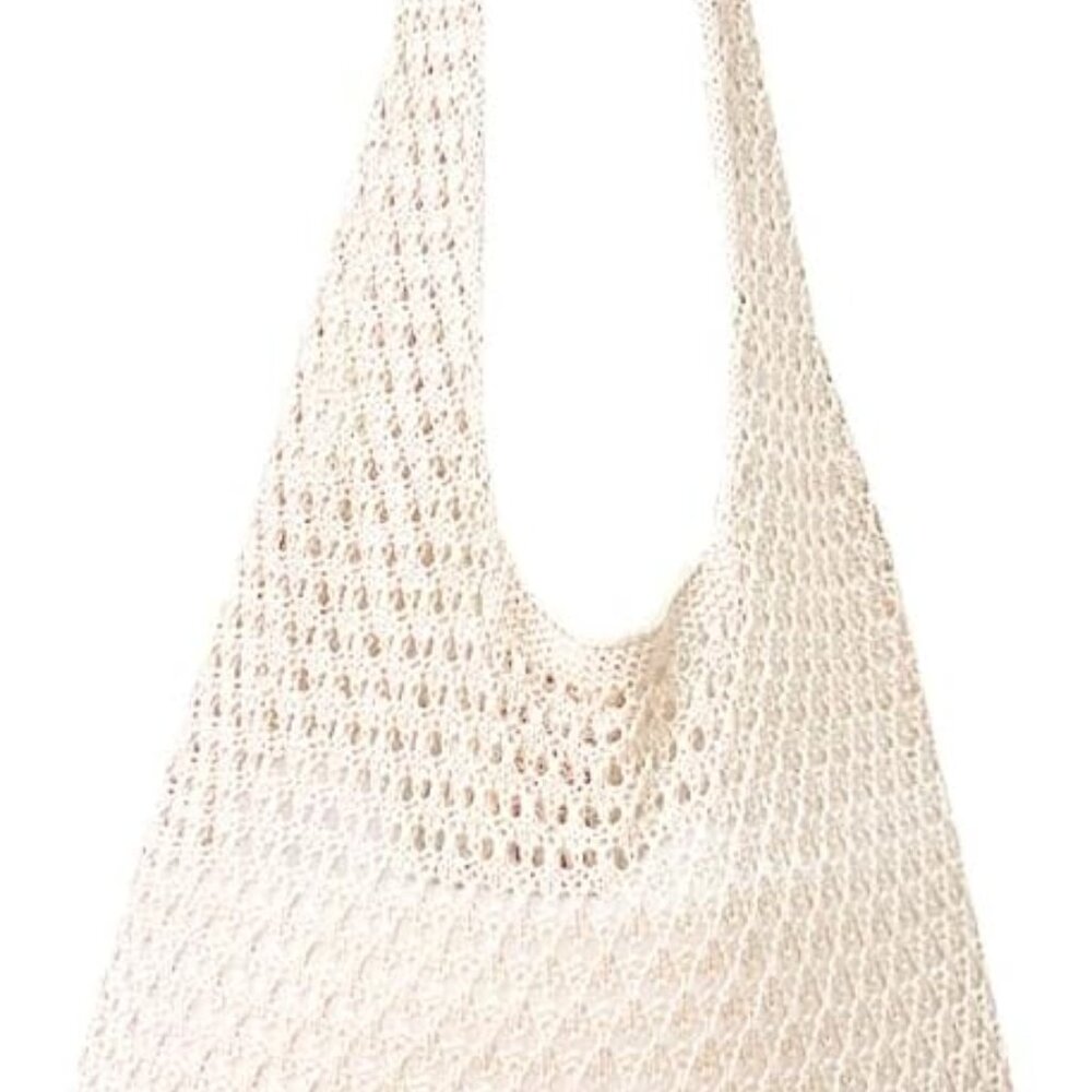 Crochet Bags For Women - Summer Beach Tote, Aesthetic Hippie Knit Bag